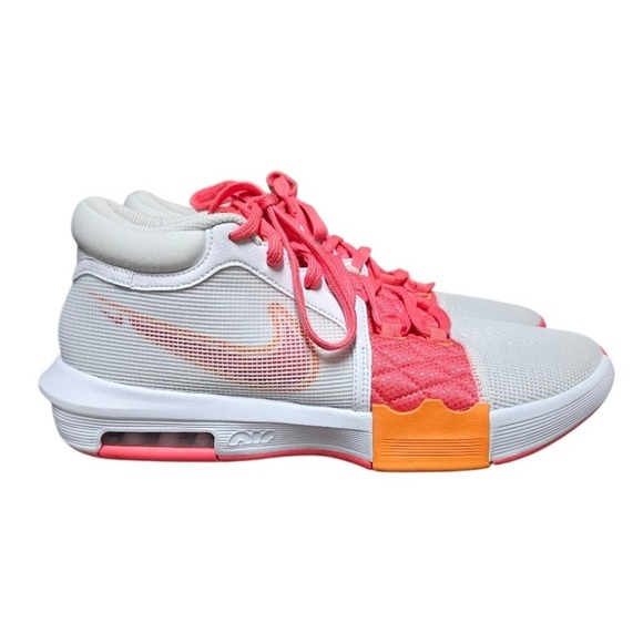 Nike LeBron Witness 8‎ Basketball Shoes Men\'s 11.5 White Pink Orange FB2239-104 main image 2